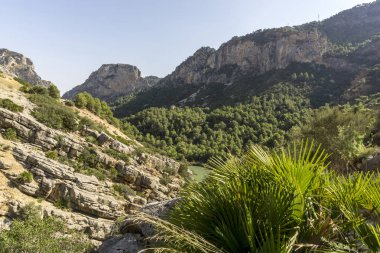 İz Caminito del Rey.View içinde El Ch Gaitanes Gorge, hiking