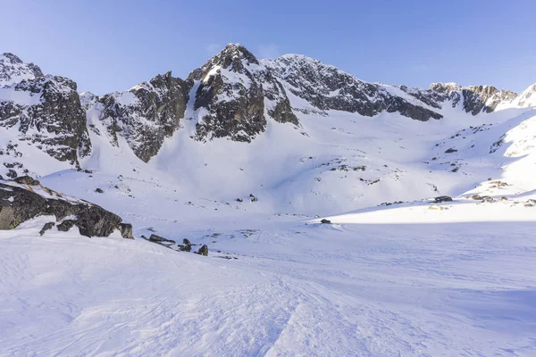 Kotlina Piatich Spisskych plies télen. Tátra hegyek. Lejtő — Stock Fotó