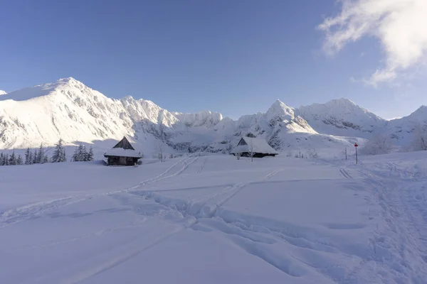 Tarde Inverno Vale Gasienicowa Montanhas Tatra — Fotografia de Stock