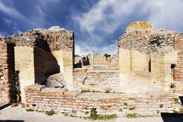 Sítio arqueológico romano na antiga Óstia - Itália — Fotografia de Stock