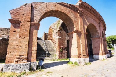 Roma arkeolojik peyzaj Ostia Antica - Roma - İtalya