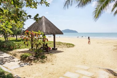 Hainan Adası tropik sahil Panoraması