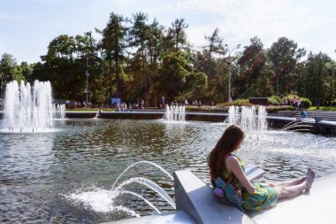 Moscow, Rusya Federasyonu - 2 Ağustos 2017: Sokolniki Park wom