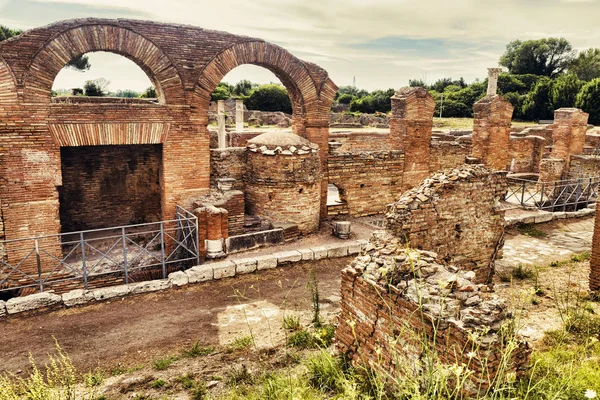 Arkeolojik Roma Ostia Antica - Roma - İtalya'da manzara
