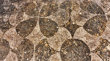 Roma İmparatorluğu'nun mozaik taban Ostia Antica - Roma - İtalya içinde