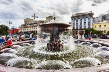 Moscow, Rusya Federasyonu - 27 Ağustos 2017: Çeşme Yerel