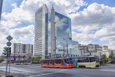 Moscow, Rusya Federasyonu - 10 Eylül 2017: sokak görünümü 