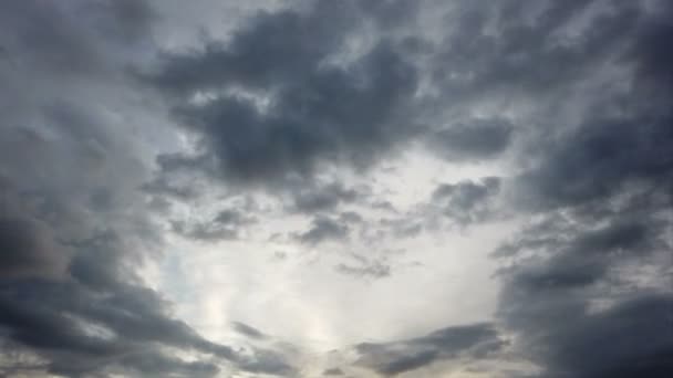 Ominous Sky Nimbostratus Clouds Time Lapse Beautiful Dramatic Light Shadows — Stock Video