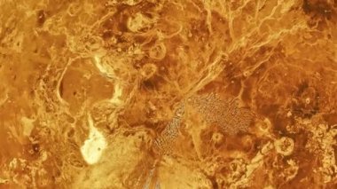 Uzay yolculuğu ve Venüs gezegenini ve yüzeyini yüksek çözünürlüklü detaylı animasyonla keşfetmek - NASA 'nın Goddard Uzay Uçuş Merkezi / SDO' su tarafından sağlanan bu animasyonun elementi