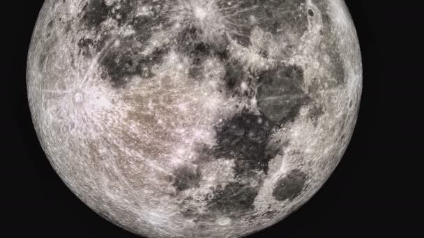 宇宙ビューズームと素晴らしい超詳細な満月にパンニングと宇宙の美しさ Nasaが提供するこのアニメーションの要素 — ストック動画