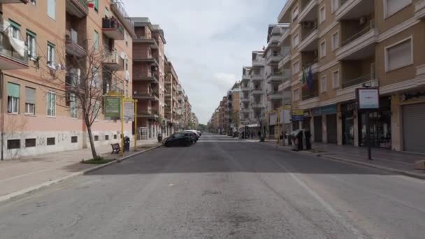 Rom Italien Mai 2020 Pov Ansicht Beim Spazierengehen Leeren Straßen — Stockvideo