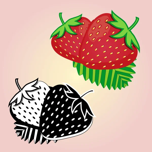 Logo para fresa roja — Archivo Imágenes Vectoriales