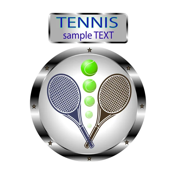 Логотип для газонного тенниса — стоковый вектор