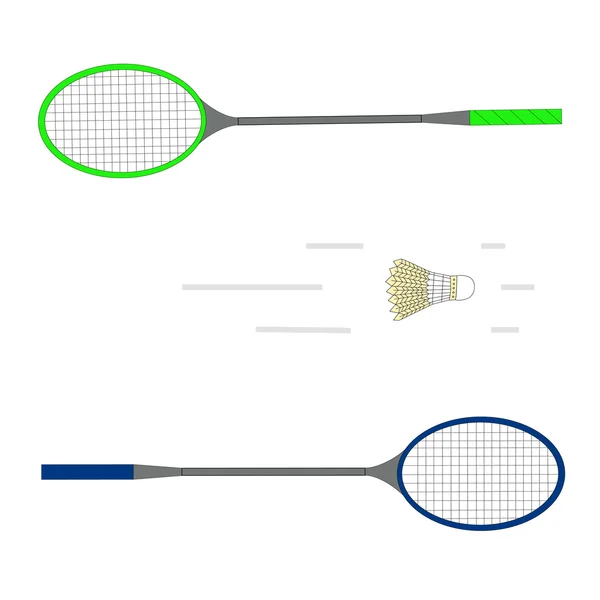 Logotyp illustration för spel i badminton — Stock vektor