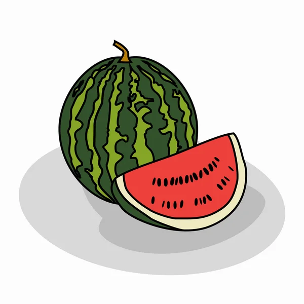 Logotipo de ilustração vetorial para melancia vermelha . — Vetor de Stock