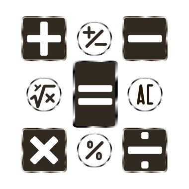 logo düğmeleri hesap makinesi gösterimi.