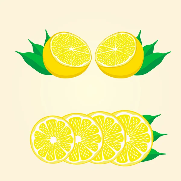 Illustration of logo for the theme of the lemon. — Stock Vector