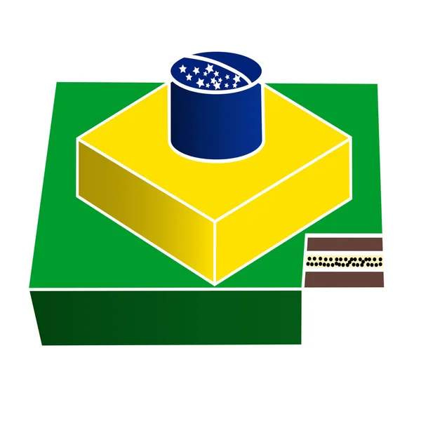 ブラジルのケーキのためのロゴの図. — ストックベクタ