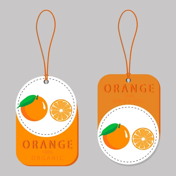 Illustration sur le thème du marché des étiquettes de fruits — Image vectorielle