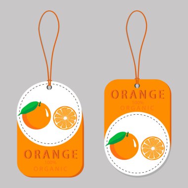 Meyve Portakal, etiket Pazar Tema illüstrasyon