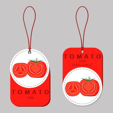 Kırmızı domates için vektör çizim logo.