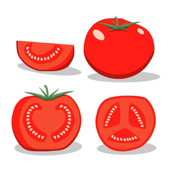 Wektor ilustracja logo dla czerwony pomidor. — Wektor stockowy