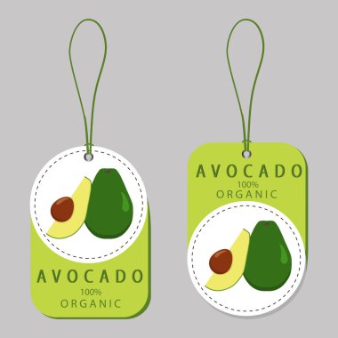 Yeşil avokado için logo vektör çizim