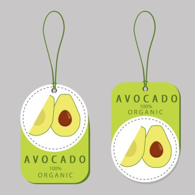 Yeşil avokado için logo vektör çizim
