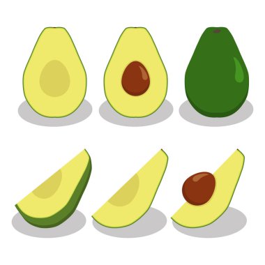 Yeşil avokado için logo vektör çizim