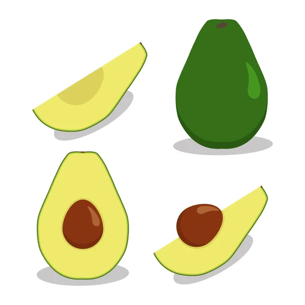 Векторная иллюстрация логотипа для зеленого авокадо — стоковый вектор