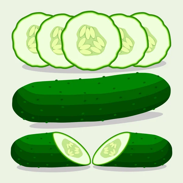 Vector εικονογράφηση του λογότυπου για πράσινο αγγούρι — Διανυσματικό Αρχείο