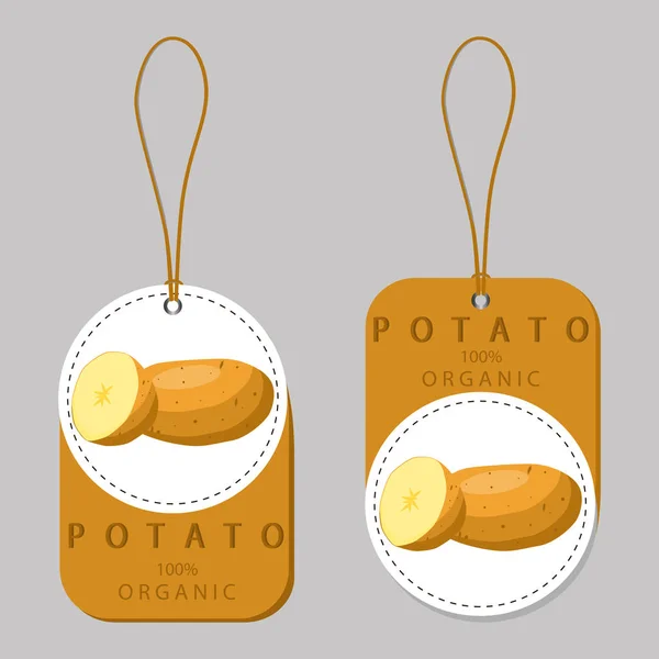 Векторная иллюстрация логотипа для коричневого картофеля — стоковый вектор