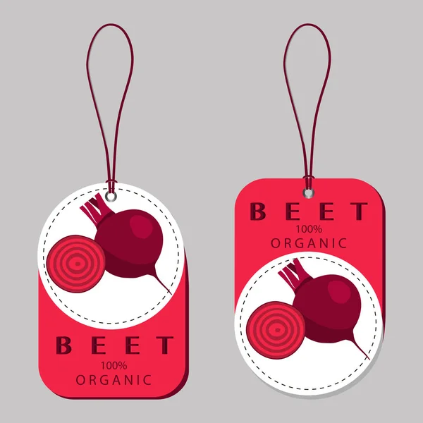 ロゴの赤ビートのテーマのベクトル イラスト — ストックベクタ