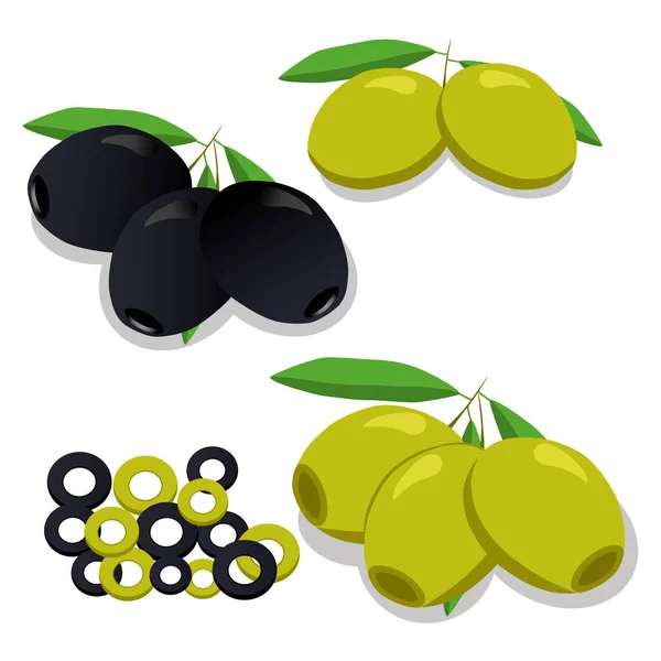 Illustration vectorielle du logo pour le thème olives jaunes — Image vectorielle