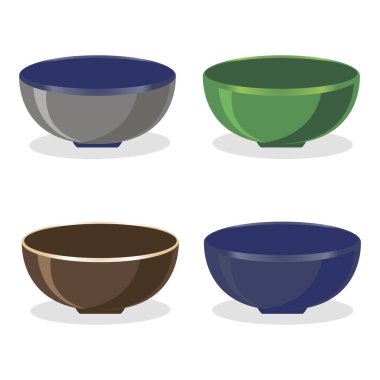 Seramik kase Tema için logo vektör çizim