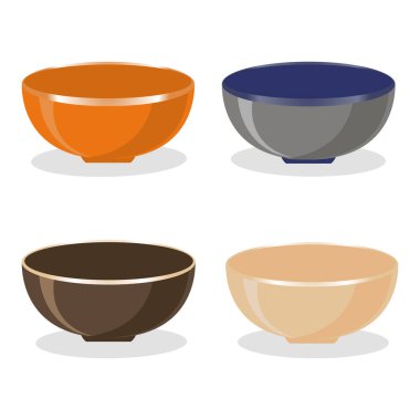 Seramik kase Tema için logo vektör çizim