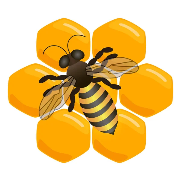 Vektor-Illustration des Logos zum Thema Bienen und Honig — Stockvektor