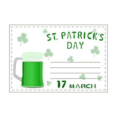 Kutlama tatil St. Patrick's günü için logo vektör çizim