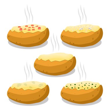 kahverengi patates için logo vektör çizim