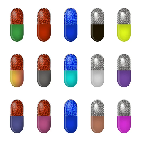 Illustration vectorielle du logo pour le thème de la capsule médicinale — Image vectorielle