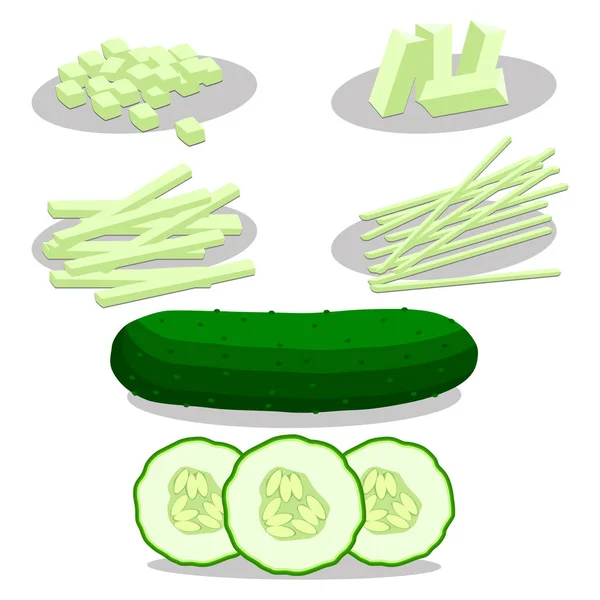 Ilustración vectorial del logotipo del pepino verde — Vector de stock