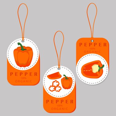 Bulgar biber için logo vektör çizim