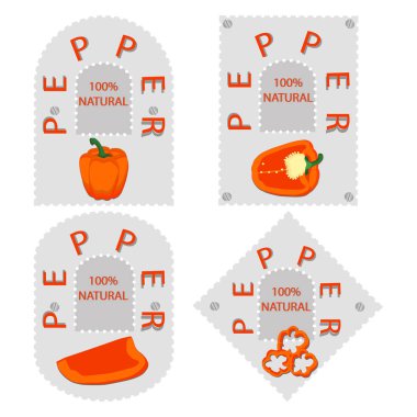 Bulgar biber için logo vektör çizim