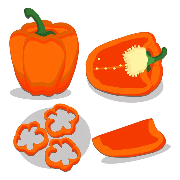 Illustration vectorielle du logo pour poivre bulgare — Image vectorielle