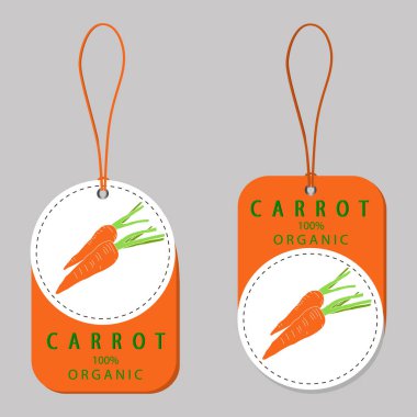 Sarı havuç için illüstrasyon logo.