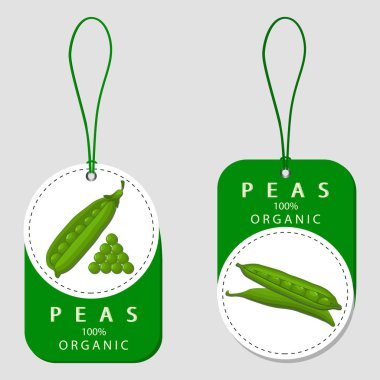 Yeşil bezelye için logo vektör çizim