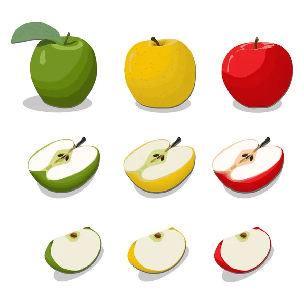 Εικονογράφηση του λογοτύπου για το θέμα των φρούτων μήλο — Διανυσματικό Αρχείο