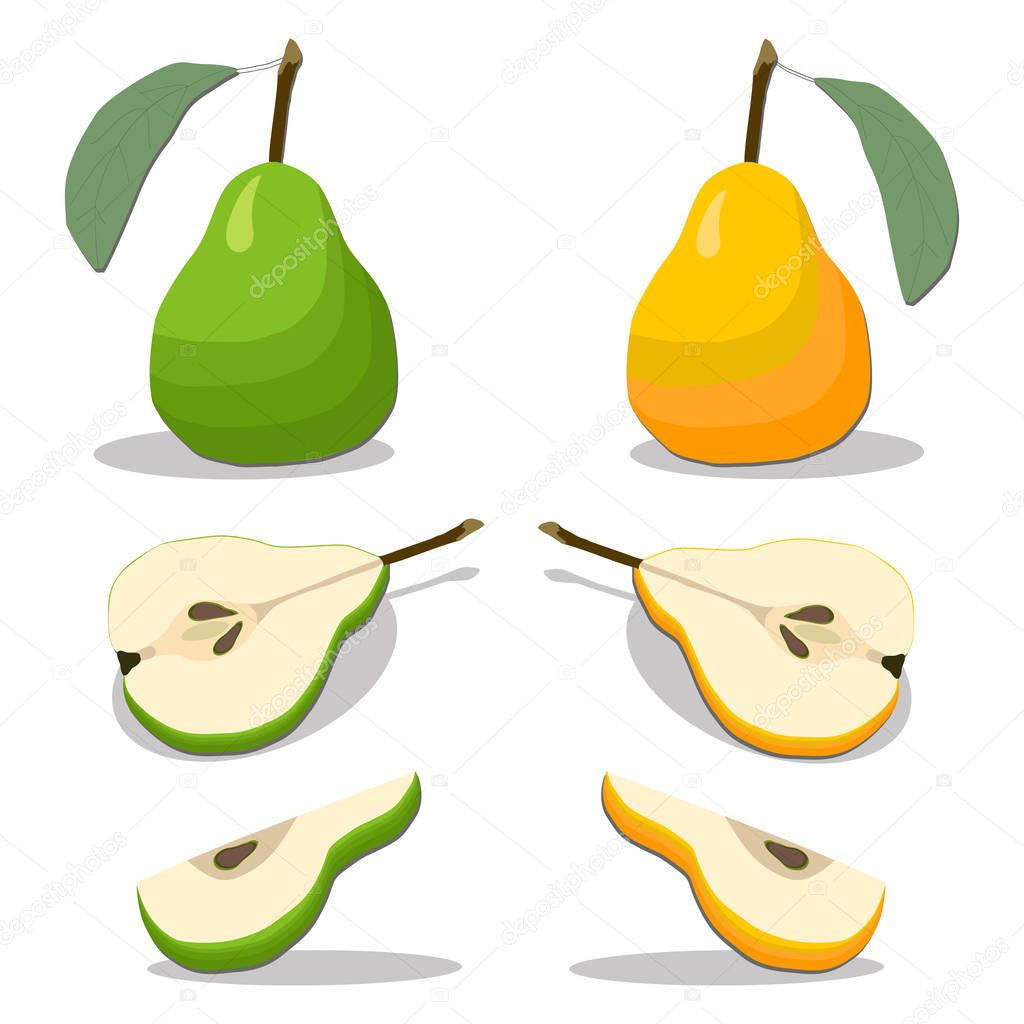 illustration of logo for the theme of the fruit Pear