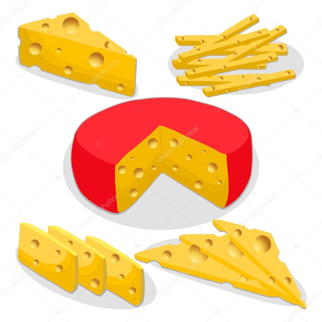 Vector illustration logo for whole yellow cottage cheese Parmesan,cutting pieces sliced on background.Cheese drawing pattern consisting of tag label bow,Roquefort appetizer,nutrition.Eat fresh cheeses