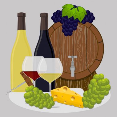 ahşap varil şarapla dolu